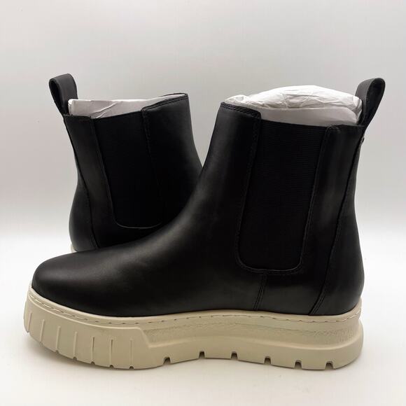 J/Slides Women's Riley Chelsea Boot Size 10 Black Leather Platform NIB - Picture 7 of 12